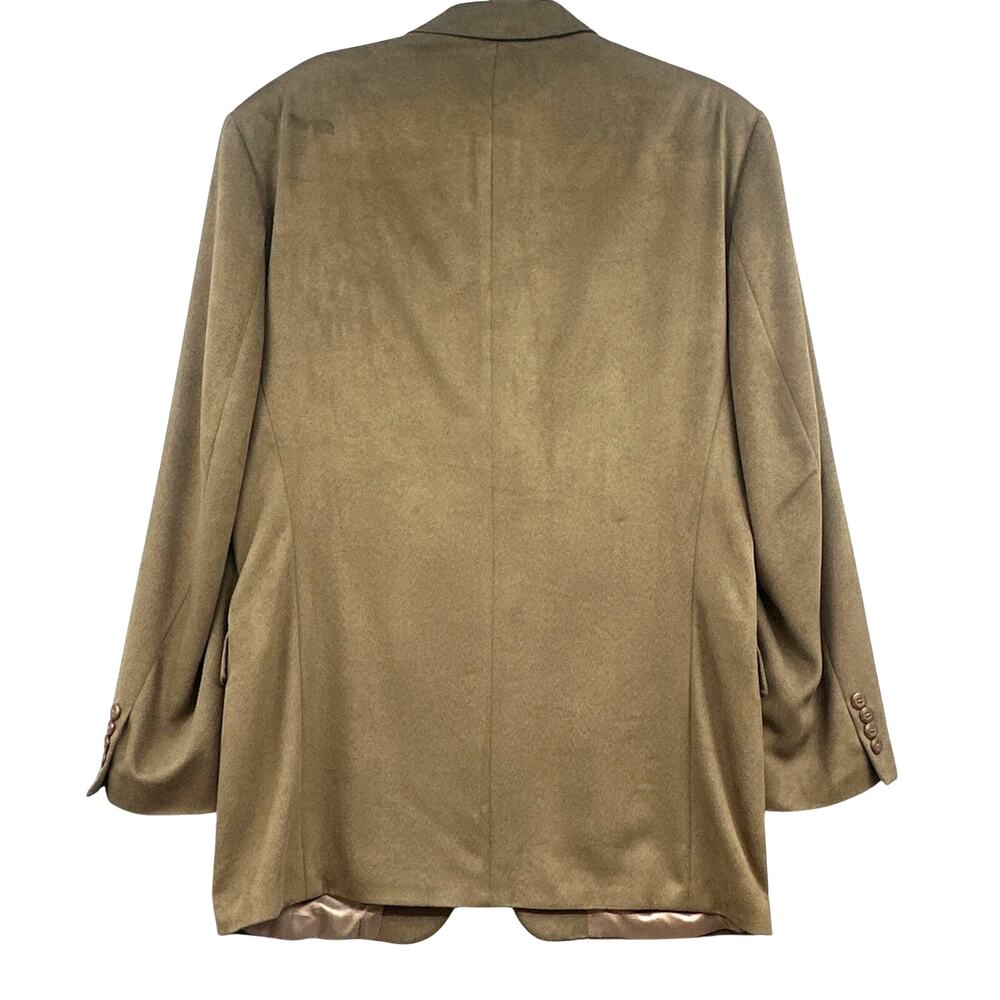 Chaps Ralph Lauren Blazer Jacket 40T Sport Coat Microfiber Green Academia Career - Picture 2 of 16